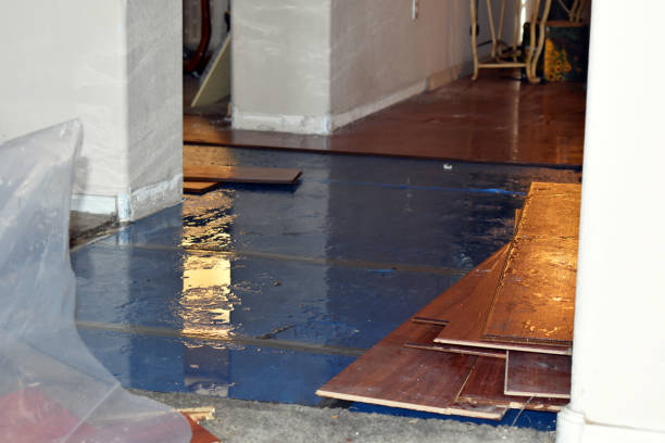 Professional Water Damage Restoration technician working in Hempstead, NY